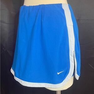 NIKE Womens Royal Blue White Athletic Tennis Golf Skirt Skort Workout Gym EUC LG